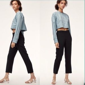 Aritzia Wilfred Darontal Black Cropped Pants 00